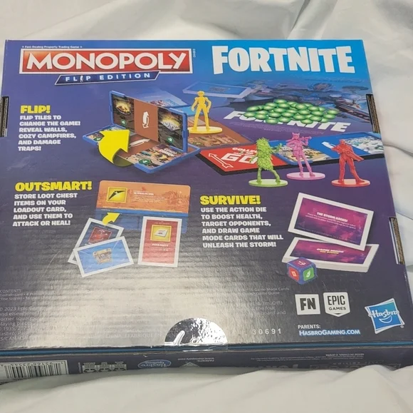 Monopoly Fortnite Flip Edition Board Game for Teens and Family. NEVER OPENED! - Picture 2 of 8